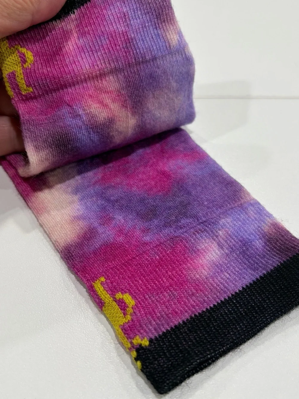 SmartWool Boys Girls Kids Medium Tie Dye Print Zero Cushion Ski Socks Purple NWT